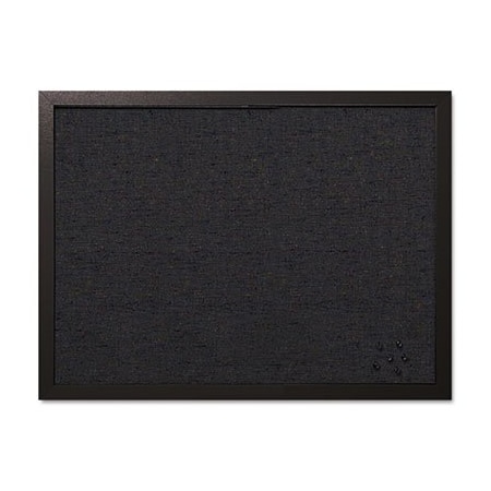 Bi-Silque MasterVisi, DESIGNER FABRIC BULLETIN BOARD, 24 X 18, BLACK FABRIC/BLACK FRAME FB0471168